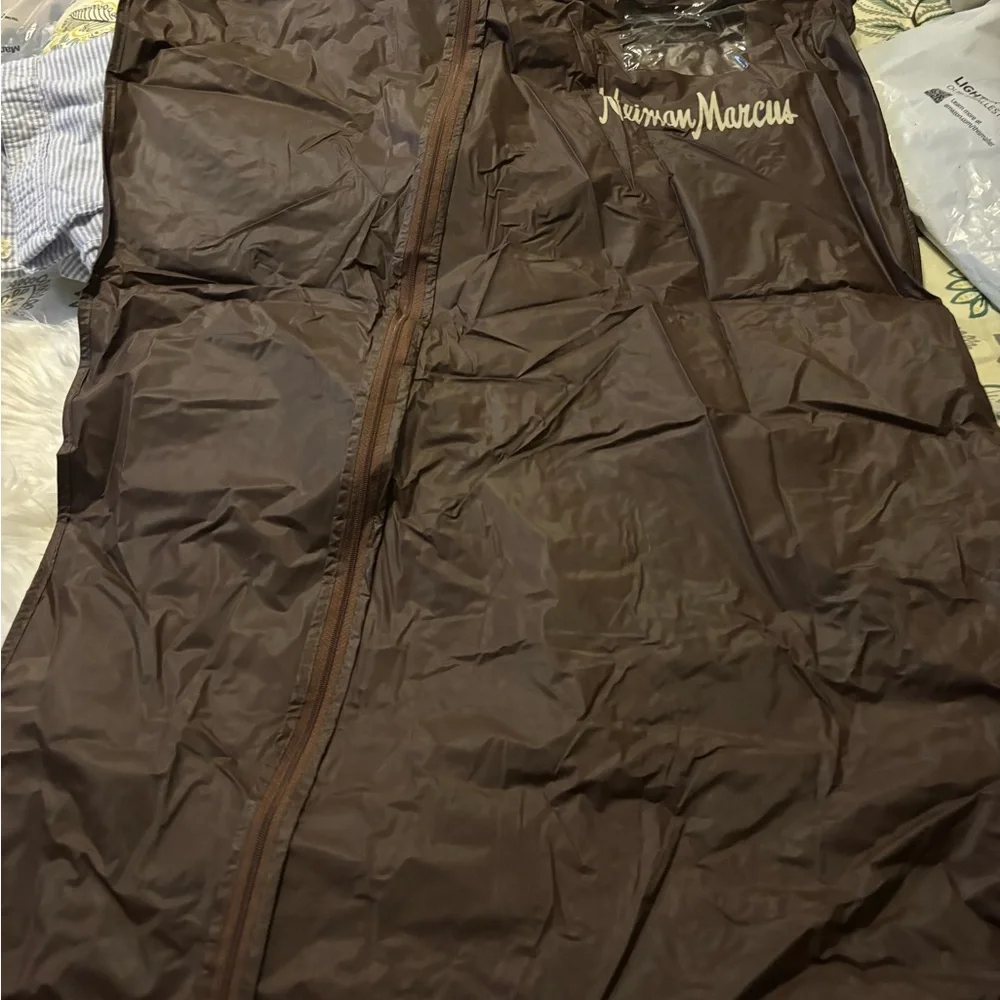 Neiman Marcus Chocolate Brown Garment Bag